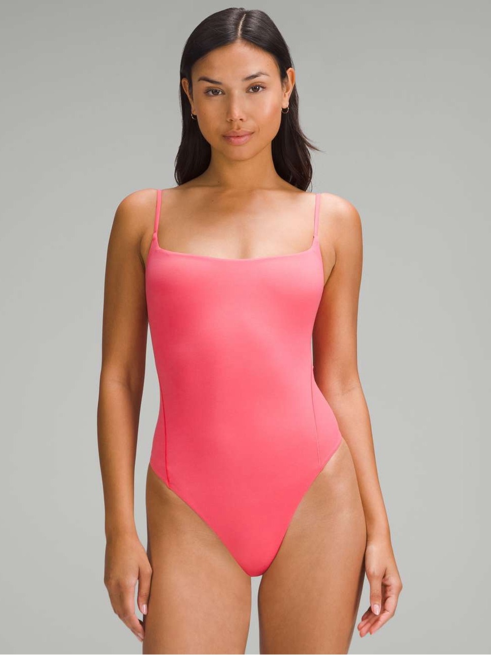 NWT Lululemon Wundermost Ultra Soft Square Neck Bodysuit in Glaze Pink